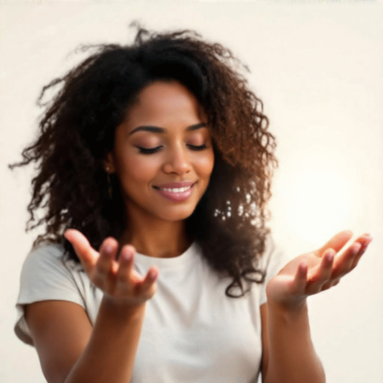 Woman with hands outstretched towards light, symbolizing how to break soul ties and reclaim personal power.